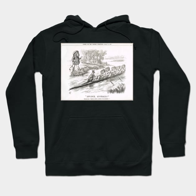 Advance Australia Punch Cartoon by John Tenniel 1891 Hoodie by artfromthepast